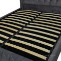 Tufted Suede Fabric Upholstered Low Profile Standard Bed